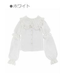 Bobon21 | Sweetガーリー盛り袖ブラウス-全１色-(シャツ/ブラウス)
