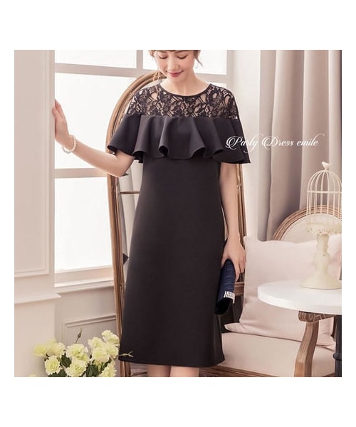 no brand（ノーブランド）の「即日配送 送料無料 パーティードレスパーティードレス ドレス ワンピース ミディアム 花柄レース 袖有り 膝丈 お呼ばれドレス 結婚式 披露宴 大きいサイズ お呼ばれ emd0027 yymyy（ワンピース・レディース・その他）」の13枚目の写真