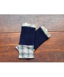 Handmade | trico 1947 ハンドウォーマー (Navy/Check)(手袋)