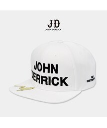 JOHN DERRICK | JD CAP-003”JOHN DERRICK” ジョンデリックロゴ刺繍キャップ ホワイト(キャップ)