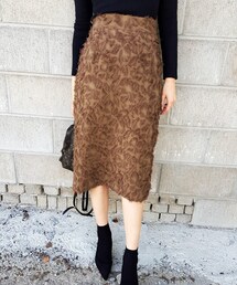 DHOLIC | フリンジテクスチャーロングスカート(スカート)