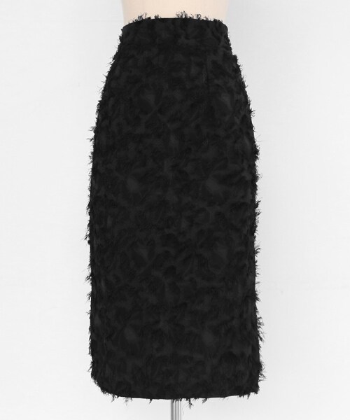DHOLIC（ディーホリック）の「フリンジテクスチャーロングスカート（スカート・レディース・ブラウン/ブラック・FREE）」の2枚目の写真