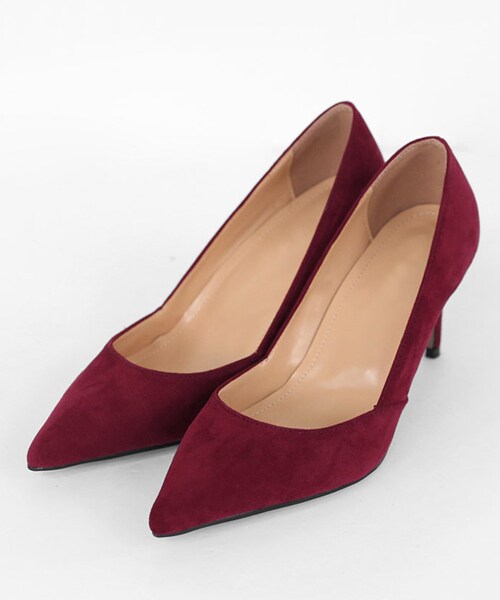 DHOLIC（ディーホリック）の「スエード調ポインテッドトゥシューズ（パンプス・レディース・ブラック/ベージュ/レッド/グレー・230/235/240/245/250）」の4枚目の写真