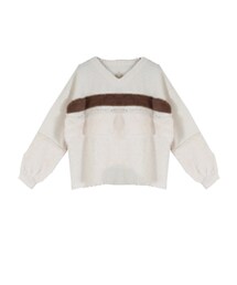 STYLEBLOCK | サカリバ起毛×フェイクファー切り替えプルオーバー(Tシャツ/カットソー)