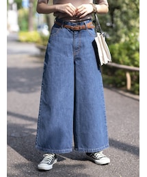 COHINA | デニムフレアワイドパンツ(デニムパンツ)