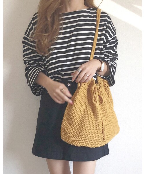 chocomee(チョコミー)の「ワイドボーダー(Tシャツ/カットソー・レディース・ホワイト/レッド/ブラック・FREE)」の2枚目の写真