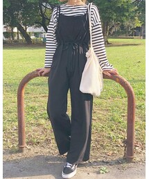 chocomee | スウェットリボンオールインワン(つなぎ/オールインワン)