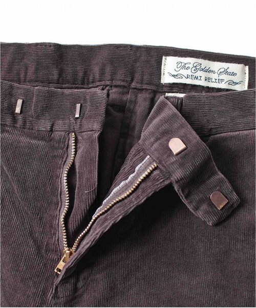 REMI RELIEF（レミレリーフ）の「REMI RELIEF(レミレリーフ)別注ストレッチコーデュロイパンツ（パンツ・メンズ・BLACK/BROWN・S/M/L/XL）」の6枚目の写真