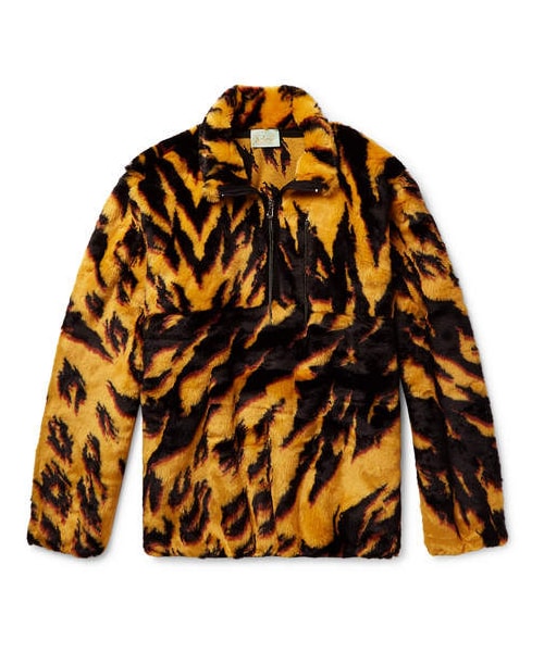 furry half zip jacket