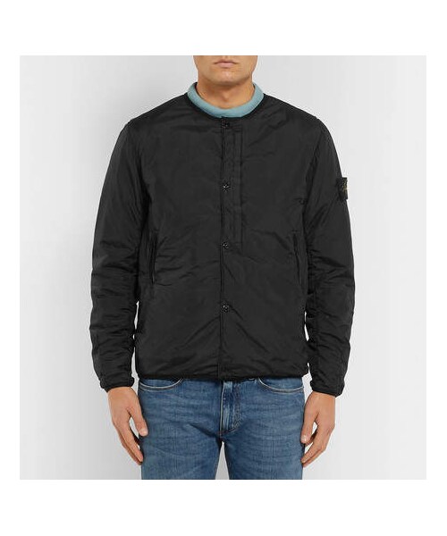 STONE ISLAND（ストーンアイランド）の「Stone Island Garment-Dyed Nylon Bomber Jacket（テーラードジャケット・メンズ・Black・L/XL/M/S/XXL）」の4枚目の写真