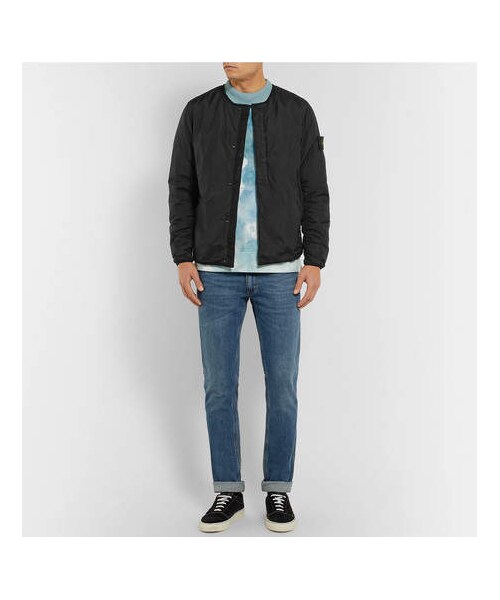 STONE ISLAND（ストーンアイランド）の「Stone Island Garment-Dyed Nylon Bomber Jacket（テーラードジャケット・メンズ・Black・L/XL/M/S/XXL）」の2枚目の写真
