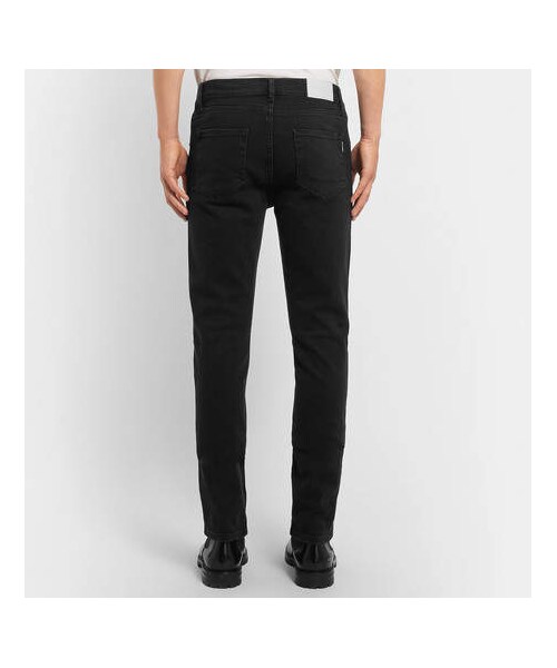 sandro（サンドロ）の「Sandro Skinny-Fit Distressed Stretch-Denim Jeans（デニムパンツ・メンズ・Black・30/32/28/29/33/34）」の3枚目の写真