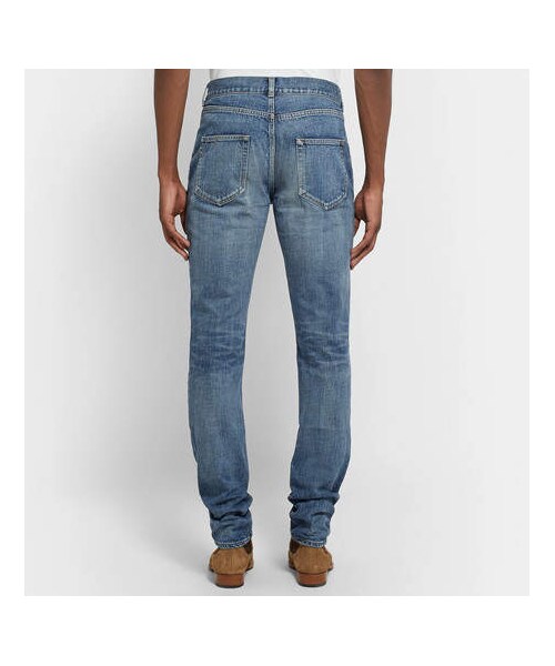 Saint Laurent(サンローラン)の「Saint Laurent Skinny-Fit 15cm Hem Distressed Denim Jeans(デニムパンツ・メンズ・Blue・30/31/32/29/36/28/34)」の5枚目の写真