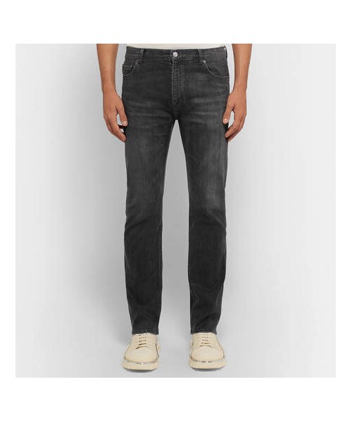 BALENCIAGA（バレンシアガ）の「Balenciaga Slim-Fit Coated Stretch-Denim Jeans（デニムパンツ・メンズ・Black・36/32/30）」の2枚目の写真