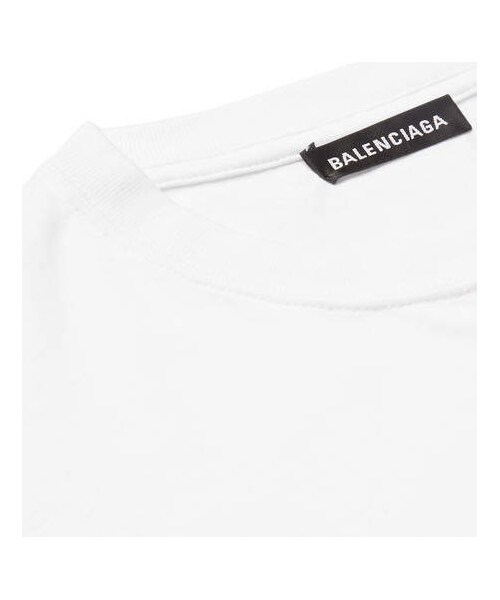 BALENCIAGA(バレンシアガ)の「Balenciaga Logo-Print Cotton-Jersey T-Shirt(Tシャツ/カットソー・メンズ・White・L/XL/M/S)」の5枚目の写真