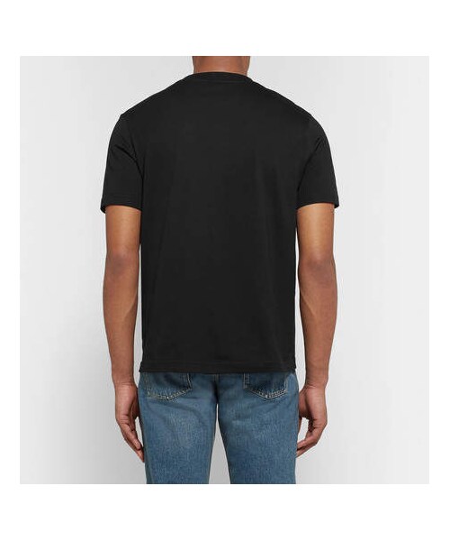 BALENCIAGA（バレンシアガ）の「Balenciaga Logo-Print Cotton-Jersey T-Shirt（Tシャツ/カットソー・メンズ・Black・L/M/S）」の3枚目の写真