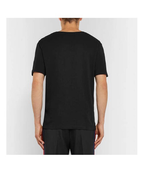 GUCCI（グッチ）の「Gucci Printed Cotton-Jersey T-Shirt（Tシャツ/カットソー・メンズ・Black・S/L/XXXL/XS/M/XL/XXL）」の3枚目の写真