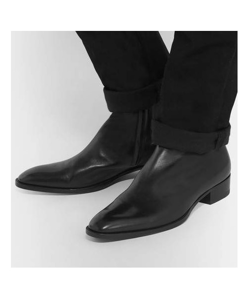 Saint Laurent(サンローラン)の「Saint Laurent Wyatt Leather Chelsea Boots(ブーツ・メンズ・Black・Eu45/Eu46/Eu39/Eu43/Eu40/Eu44/Eu41)」の4枚目の写真