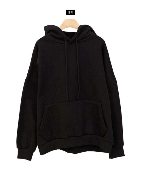 Dailyabout（デイリーアバウト）の「カンガルーポケットルーズパーカー（パーカー・レディース・グリーン/ホワイト/オレンジ/ブラック/グレー・FREE）」の3枚目の写真