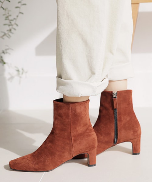 DHOLIC（ディーホリック）の「2TYPEスクエアトゥブーツ（ブーツ・レディース・ブラック/グレー/その他/ブラウン/ピンク・225/230/235/240/245/250）」の3枚目の写真