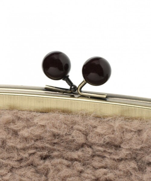 studio CLIP(スタディオクリップ)の「がま口フェイクファーショルダーバッグ(バッグ・ライトグレー/ブラック/アイボリー)」の9枚目の写真