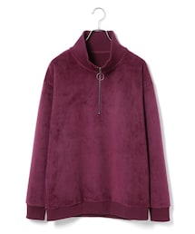 JUNRED | シャギーハーフZIPハイネックスウェット(トップス)