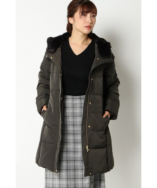 ikka（イッカ）の「【先行予約】Sdv フードファーダウンコート（その他アウター・レディース・ブラック/オリーブ/ベージュ・Ｍ/Ｌ）」の3枚目の写真