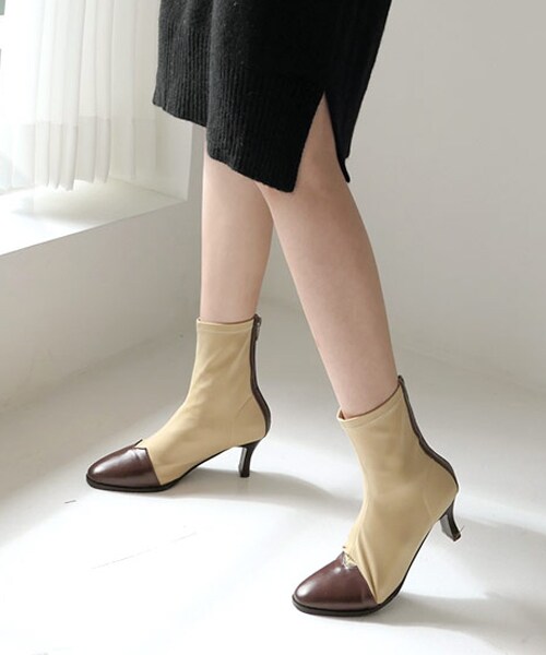DHOLIC（ディーホリック）の「トゥポイントスリムブーツ（ブーツ・レディース・ブラック/ベージュ/ブラウン・225/230/235/240/245/250）」の2枚目の写真