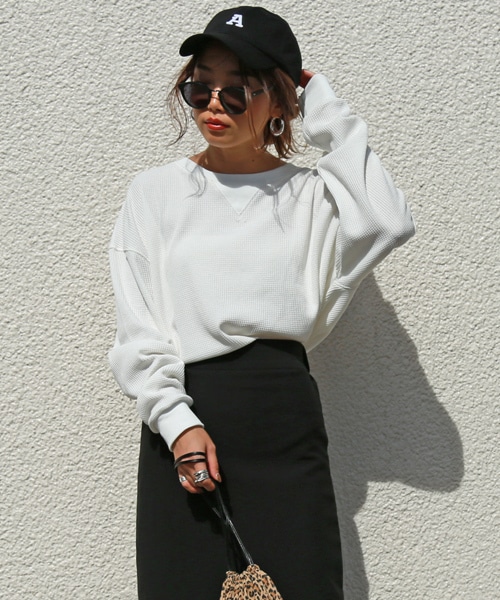 Flugge(フラッジー)の「thermal tops(Tシャツ/カットソー・レディース・ホワイト・フリーサイズ)」の1枚目の写真