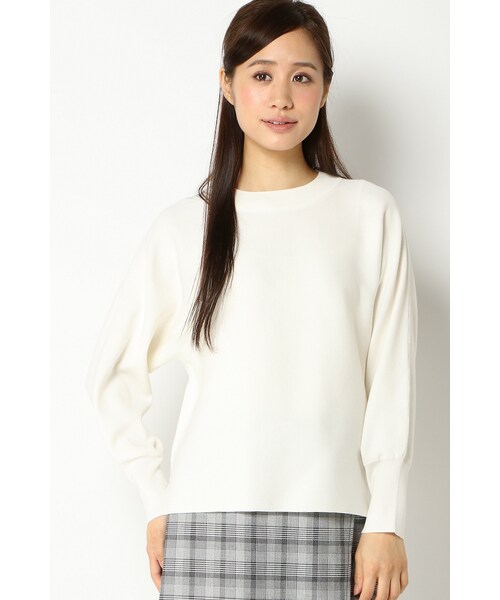 ikka(イッカ)の「Sdv 横編みハイネックプルオーバー(ニット・セーター・レディース・オフホワイト/ブラック/キャメル・M)」の1枚目の写真