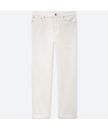 UNIQLO | ハイライズストレートアンクルジーンズ（丈標準70cm）(デニムパンツ)