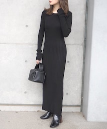 LAULEN | RIBKNIT LONG OP(ワンピース)