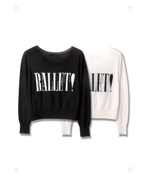 MAISON DE REEFUR(メゾンドリーファー)の「"バレエ"ロゴニット(トップス・レディース・Black/White・38)」の8枚目の写真