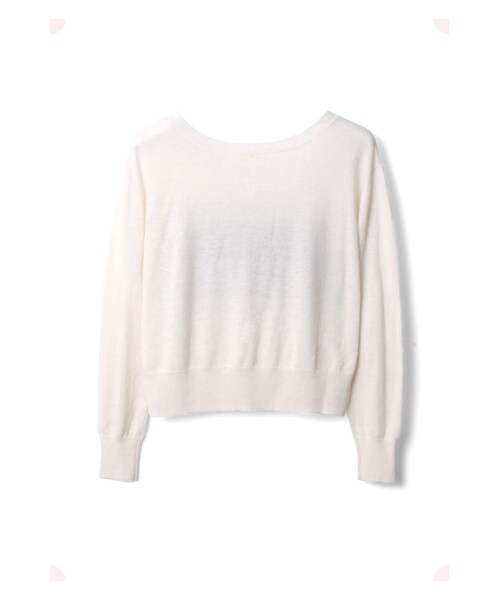 MAISON DE REEFUR(メゾンドリーファー)の「"バレエ"ロゴニット(トップス・レディース・Black/White・38)」の3枚目の写真