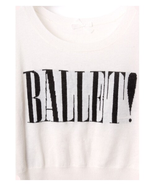 MAISON DE REEFUR(メゾンドリーファー)の「"バレエ"ロゴニット(トップス・レディース・Black/White・38)」の4枚目の写真