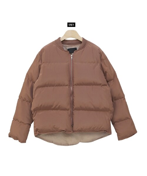 Dailyabout（デイリーアバウト）の「アンバランスヘム中綿ジャケット（その他アウター・レディース・ベージュ/ピンク/ブラック・FREE）」の3枚目の写真