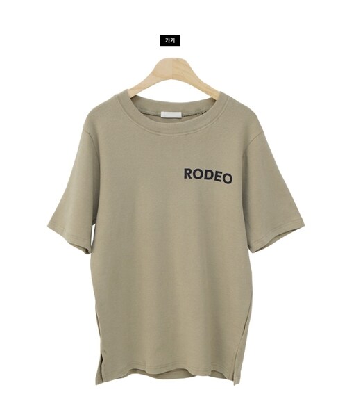 Dailyabout（デイリーアバウト）の「ラウンドネックレタリングTシャツ（Tシャツ/カットソー・レディース・ホワイト/グリーン/ブラック・FREE）」の3枚目の写真