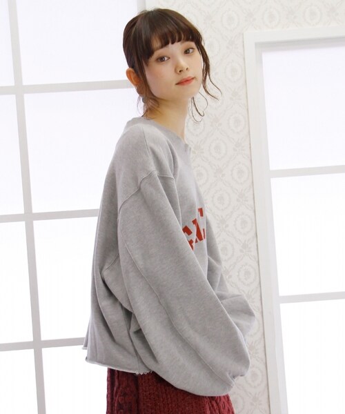 Crisp（クリスプ）の「"TENNESSEE"ルーズスウェット[c1k2385]（スウェット・レディース・オートミール/グレー・FREE）」の2枚目の写真