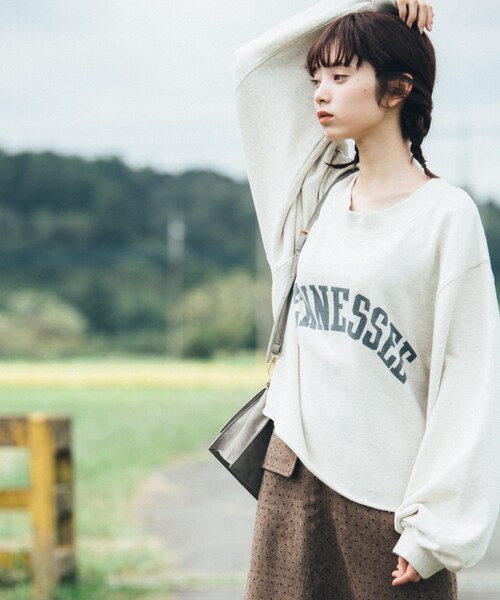 Crisp（クリスプ）の「"TENNESSEE"ルーズスウェット[c1k2385]（スウェット・レディース・オートミール/グレー・FREE）」の3枚目の写真