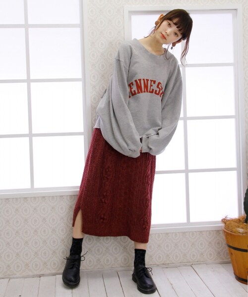Crisp（クリスプ）の「"TENNESSEE"ルーズスウェット[c1k2385]（スウェット・レディース・オートミール/グレー・FREE）」の4枚目の写真