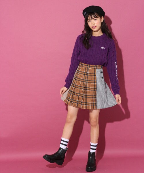 repipi armario（レピピ アルマリオ）の「ドッキングチェックスカート2