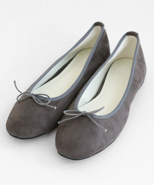 DHOLIC（ディーホリック）の「2TYPEスエード調リボンシューズ（バレエシューズ・レディース・レッド/ブラック/ブラウン/グレー/ベージュ/その他・225/230/235/240/245/250）」の3枚目の写真