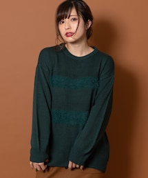 Double dazzle | ﾌｧｰ付ﾆｯﾄ（8D14-91456）(ニット/セーター)