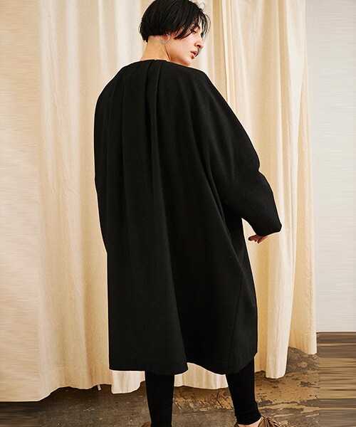 檸檬　CLANE クラネ　コート　ノーカラー タック 檸檬様専用 CLANE クラネ コート ノーカラー タック - メルカリ