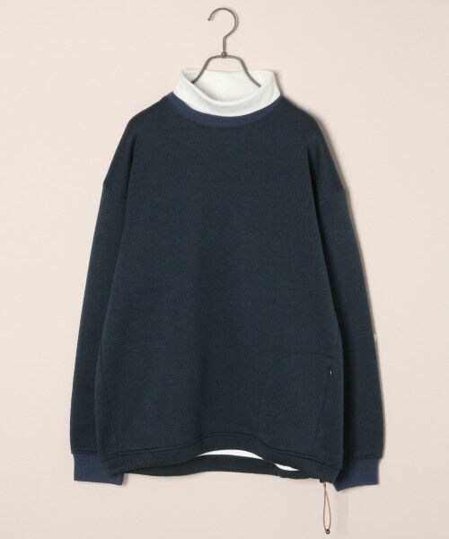 RAGEBLUE（レイジブルー）の「ニットフリースクルー（トップス・グレー系/ダークグレー/ネイビー）」の3枚目の写真