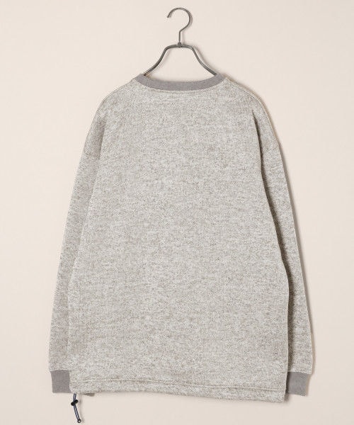 RAGEBLUE（レイジブルー）の「ニットフリースクルー（トップス・グレー系/ダークグレー/ネイビー）」の5枚目の写真
