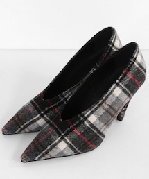 DHOLIC | ポインテッドトゥチェックパンプス(パンプス)
