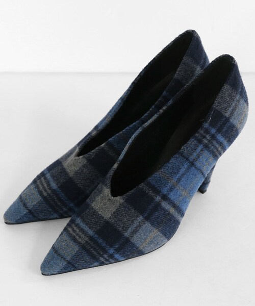 DHOLIC(ディーホリック)の「ポインテッドトゥチェックパンプス(パンプス・レディース・ベージュ/イエロー/レッド/ブラック/ブルー・225/230/235/240/245/250)」の3枚目の写真