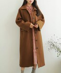 DHOLIC | ラグランスリーブボクシーロングコート(羽絨衣/大衣)
