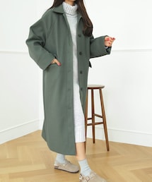 DHOLIC | ラグランスリーブボクシーロングコート(その他アウター)